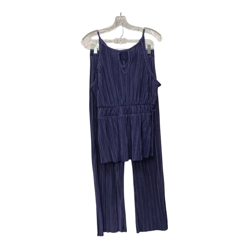 Pants Set 2Pc By Ava James In Blue, Size:M Comfortable Denim Leggings