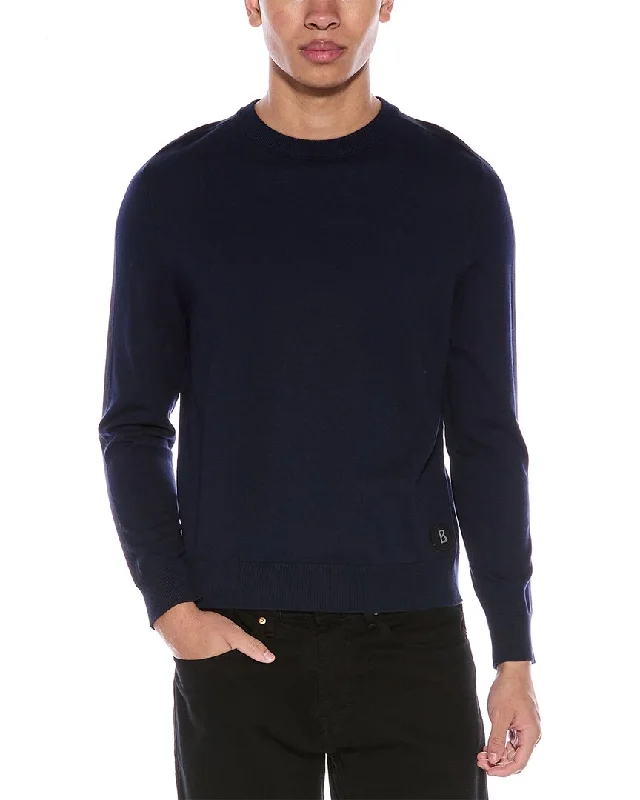 Bogner Victor-O Crewneck Sweater Polka Dot Checkered Tartan