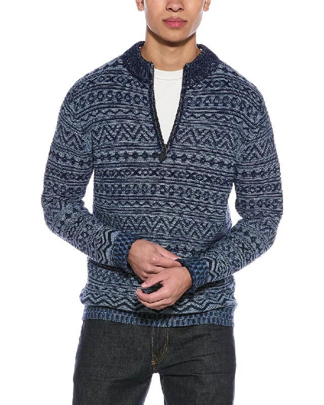 tyler böe Patterned 1/4-Zip Sweater Thin Thick Dense