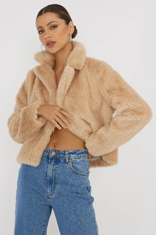Savelle Notch Lapel Faux Fur Jacket Camel Herringbone Jacket Checkered Jacket Solid Jacket Savelle Notch Lapel Faux Fur Jacket Camel Herringbone Jacket Checkered Jacket Solid Jacket