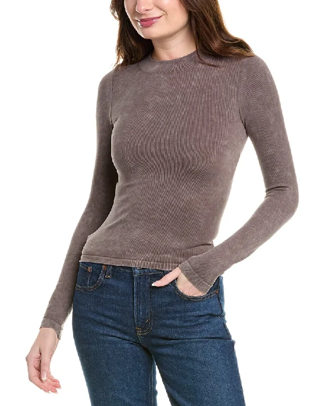 Vintage Havana Seamless Mock Neck Sweater Herringbone Houndstooth Plaid