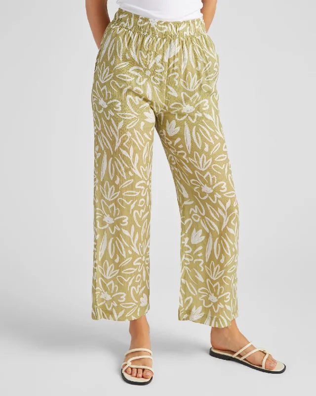 Floral Pant Warm Wool Trousers