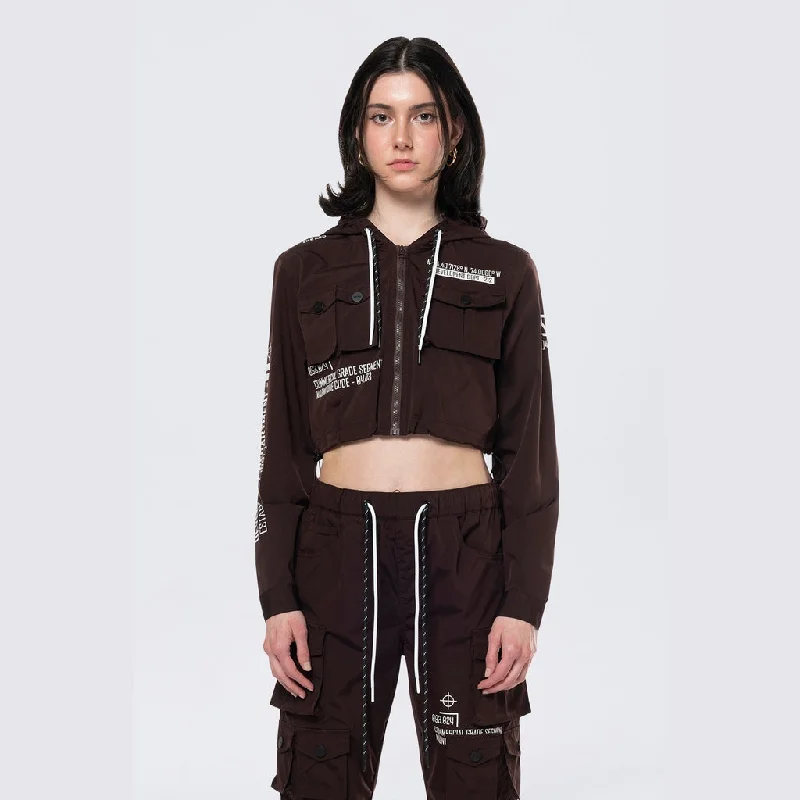 Hooded Utility Full Zip Jacket - Espresso Faux Fur Jacket Real Fur Jacket Shearling Jacket Hooded Utility Full Zip Jacket - Espresso Faux Fur Jacket Real Fur Jacket Shearling Jacket