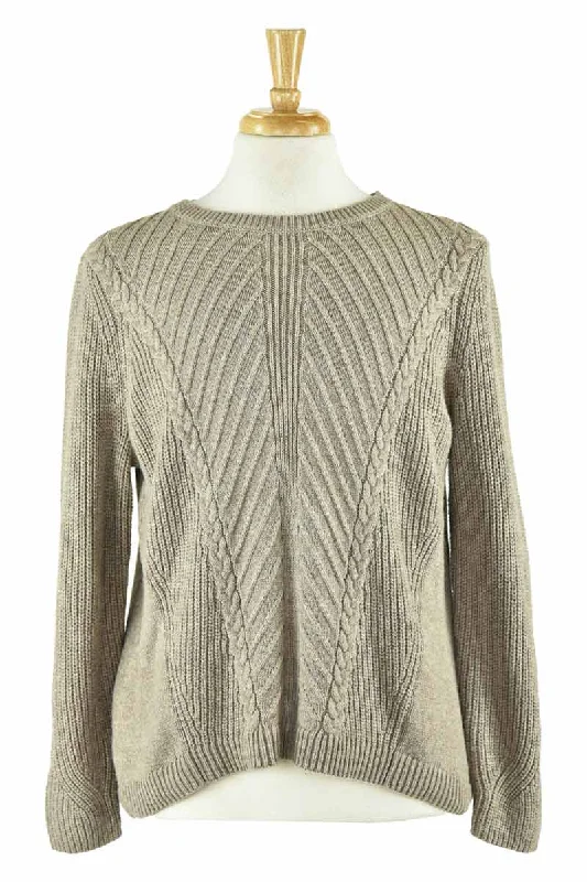 Lands' End Sweater Notch Collar Peter Pan Collar Cowl Neck