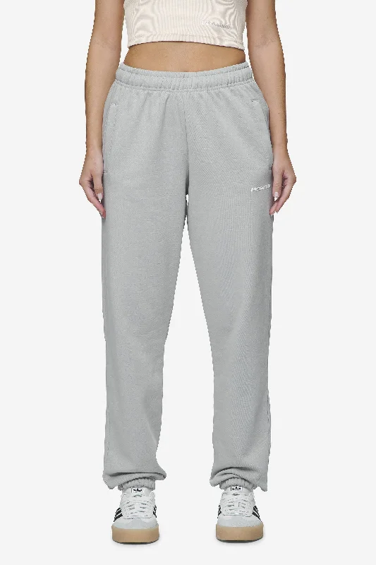 Villa High Waisted Sweat Pants Washed Sky Grey White Gum Comfy High-Waist Jeans