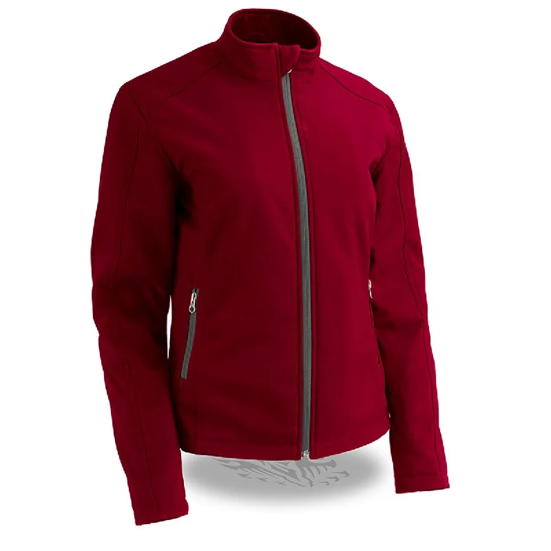 Milwaukee Leather MPL2763 Women's Red Waterproof Lightweight Soft Shell Jacket Nylon Jacket Polyester Jacket Spandex Jacket Milwaukee Leather MPL2763 Women's Red Waterproof Lightweight Soft Shell Jacket Nylon Jacket Polyester Jacket Spandex Jacket