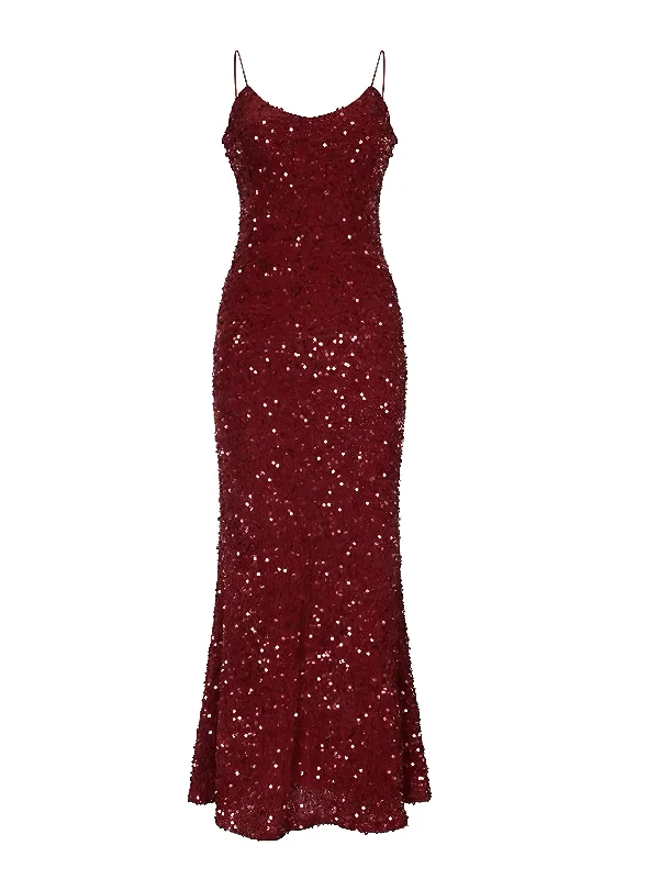 'Warm Cider' Red Off Shoulder Sweater Dress Glossy Satin Silk