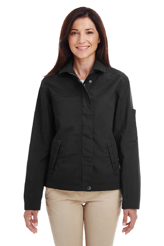 Harriton Womens Auxiliary Water Resistant Canvas Full Zip Jacket - Black - Closeout Satin Jacket Silk Jacket Chiffon Jacket Harriton Womens Auxiliary Water Resistant Canvas Full Zip Jacket - Black - Closeout Satin Jacket Silk Jacket Chiffon Jacket