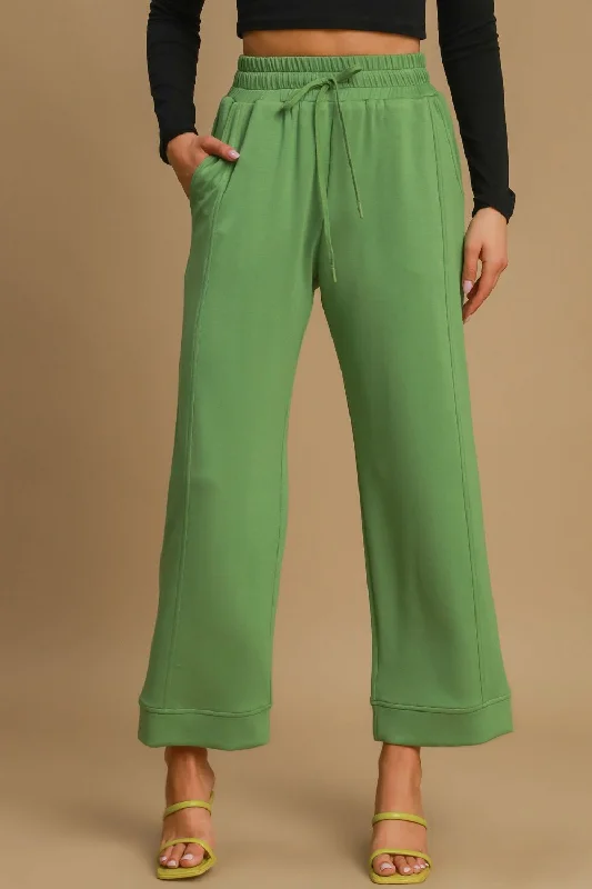 Hazel Blues® | Umgee Drawstring Wide Leg Pants with Pockets Fashionable Button-Up Pants Hazel Blues® | Umgee Drawstring Wide Leg Pants with Pockets Fashionable Button-Up Pants