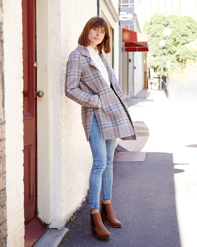 NEW FIT Ex-Boyfriend Wool Blend Oversized Jacket - Oat Plaid Wool Fabric Cashmere Fabric Tweed Fabric NEW FIT Ex-Boyfriend Wool Blend Oversized Jacket - Oat Plaid Wool Fabric Cashmere Fabric Tweed Fabric