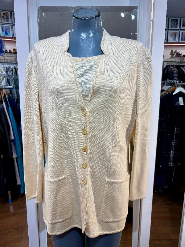90’s Off White Knit Short Sleeve Jacket by Escada Notch Collar Jacket Peter Pan Collar Jacket Cowl Neck Jacket 90’s Off White Knit Short Sleeve Jacket by Escada Notch Collar Jacket Peter Pan Collar Jacket Cowl Neck Jacket
