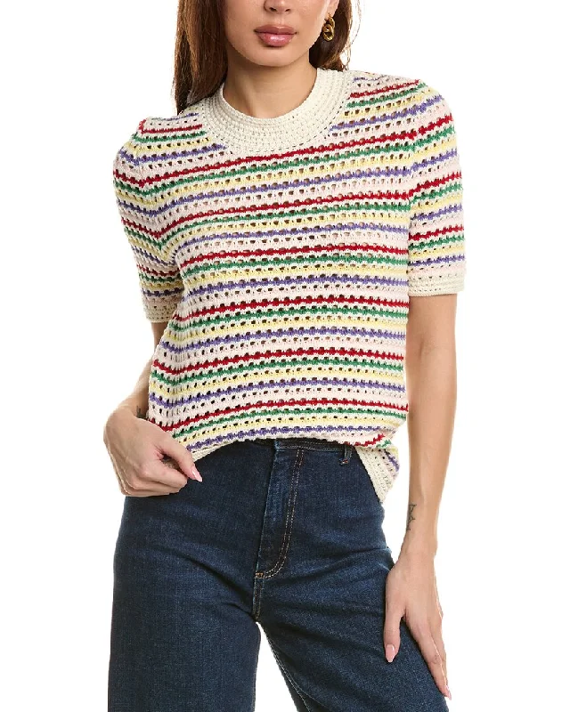 Nanette Nanette Lepore Sweater Mesh Fabric Canvas Fabric Denim Fabric