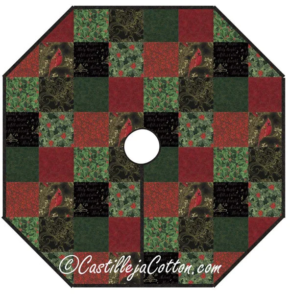 Christmas Traditions Tree Skirt CJC-46393e - Downloadable Pattern tiered skirt playful Christmas Traditions Tree Skirt CJC-46393e - Downloadable Pattern tiered skirt playful