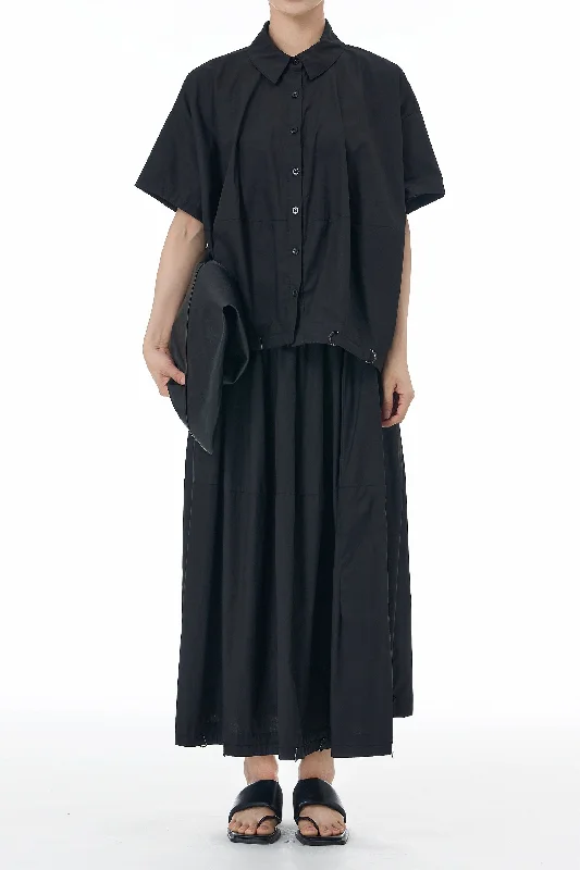 Oversized Buckle Skirt Coord Set pencil skirt chic