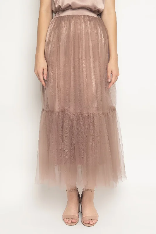 Mariele Skirt in Pink Mauve denim skirt fashionable