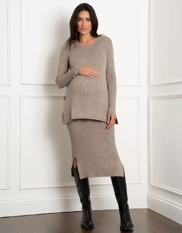 Rib Knit Maternity Co-ord Skirt As low as breathable skirt fabric