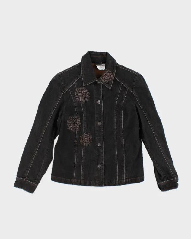 Y2k 00s Miss Alliage Beaded Denim Jacket - M Mesh Jacket Canvas Jacket Denim Jacket