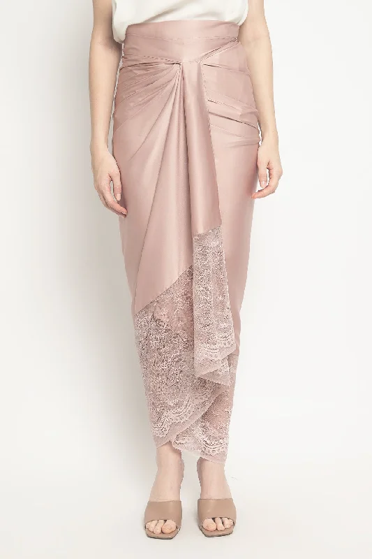 Lace Lilit Skirt in Dusty Pink denim skirt classic