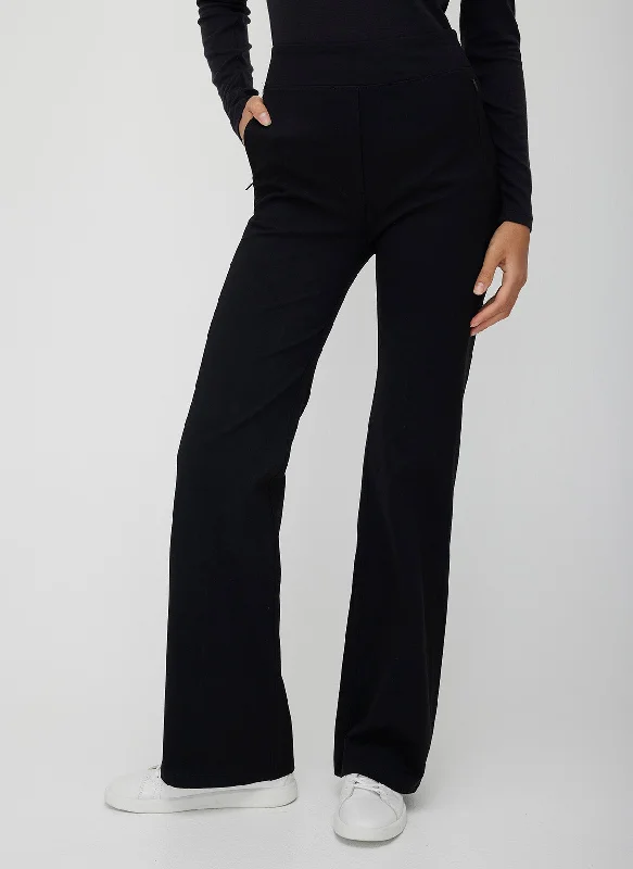 Stride Fitted Kick-Flare Pants Stylish Paperbag Waist Pants