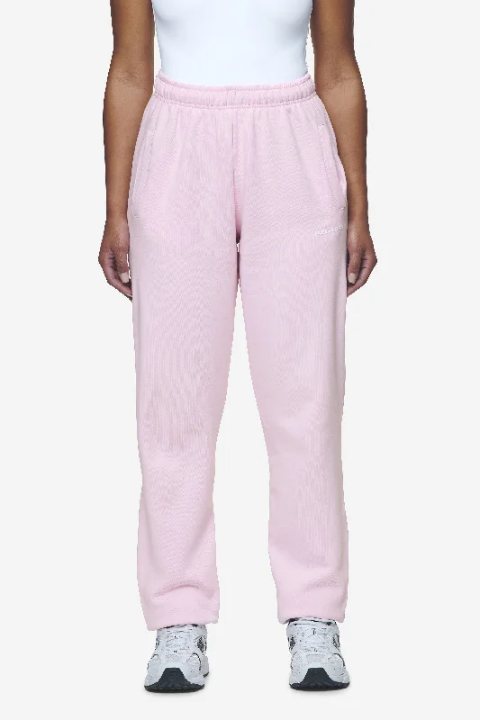 Villa High Waisted Sweat Pants Washed Bubblegum White Gum Slim-Fit Khaki Pants