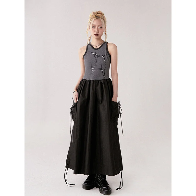 Sleeveless A-Line Skirt【s0000001366】 slim fit skirt