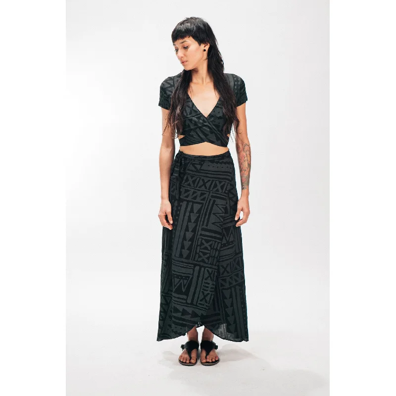 WRAP SKIRT [X-TRiBE] cashmere skirt fine