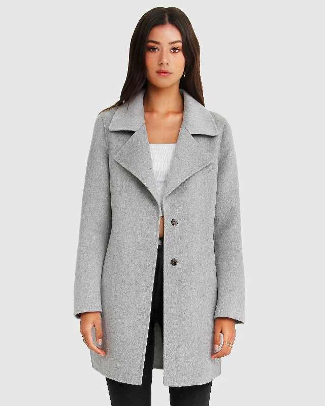 Ex-Boyfriend Wool Blend Oversized Jacket - Grey Marle Denim Jacket Leather Jacket Suede Jacket Ex-Boyfriend Wool Blend Oversized Jacket - Grey Marle Denim Jacket Leather Jacket Suede Jacket
