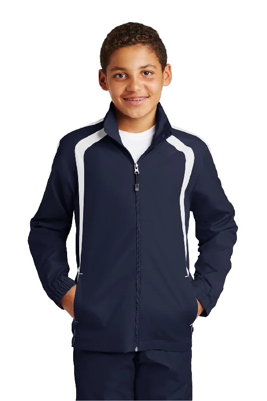 Sport-Tek Youth Water Resistant Full Zip Jacket - True Navy Blue/White Denim Jacket Leather Jacket Suede Jacket Sport-Tek Youth Water Resistant Full Zip Jacket - True Navy Blue/White Denim Jacket Leather Jacket Suede Jacket