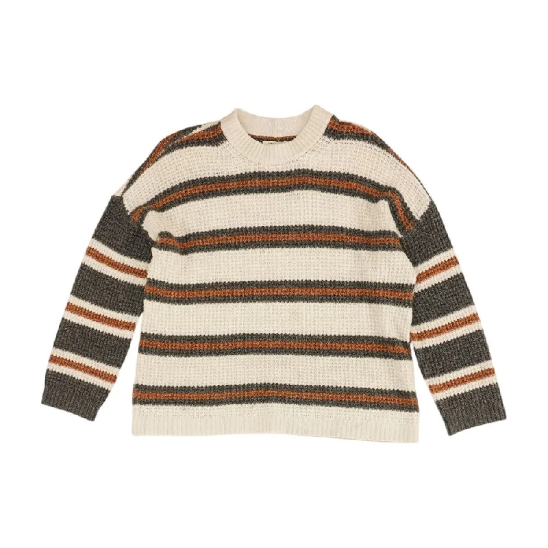 Multi Striped Crewneck Sweater Long Sweater Short Sweater Cropped Sweater