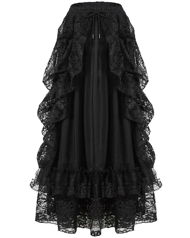 Dark In Love Tristitia Skirt - Black vintage skirt charm