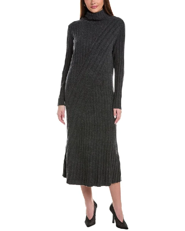 Reiss Cady Knitted Rib Wool & Cashmere-Blend Sweater Zippered Front Buttoned Front Snap Front