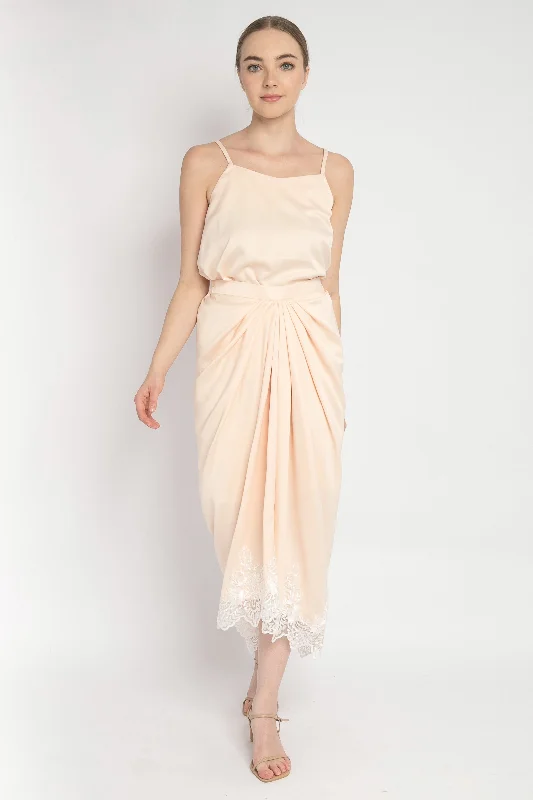 Pruna Skirt in Creme cashmere skirt fine