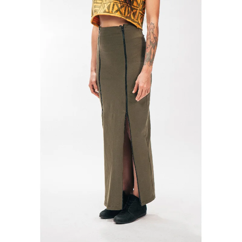 XYZ SKIRT silk skirt smooth
