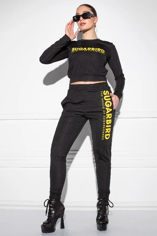 Kami Black & Yellow pants Cozy Jogger Leggings