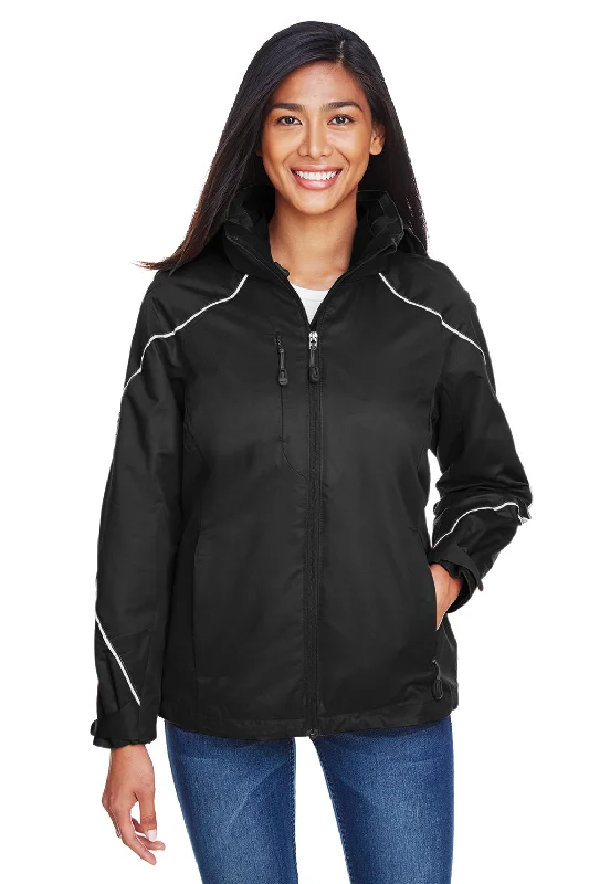 North End Womens Angle 3-in-1 Water Resistant Full Zip Hooded Jacket - Black Mesh Jacket Canvas Jacket Denim Jacket North End Womens Angle 3-in-1 Water Resistant Full Zip Hooded Jacket - Black Mesh Jacket Canvas Jacket Denim Jacket