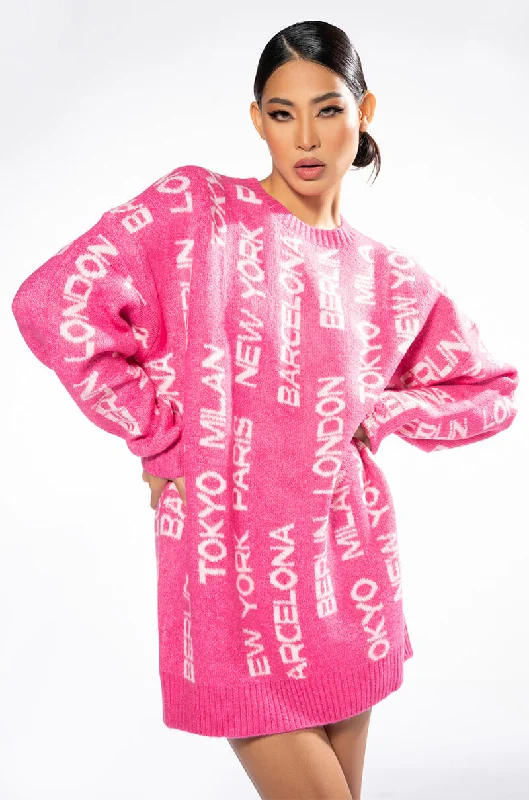 WORLD TRAVELER OVERSIZED SWEATER DRESS Lightweight Heavyweight Midweight
