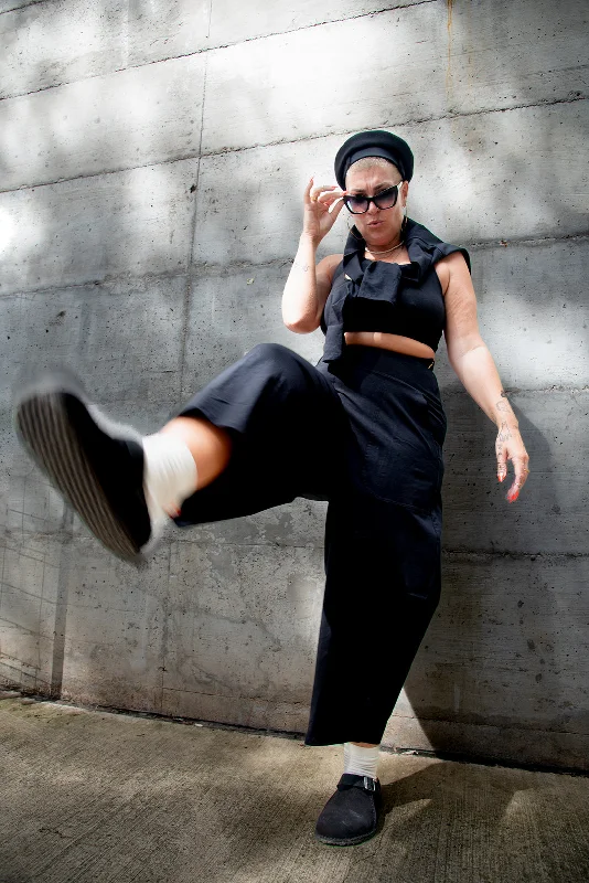 Puff Pants Regular in Black Cozy Maternity Pants