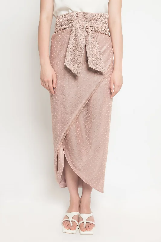 Agnes Skirt in Blush velvet skirt luxury