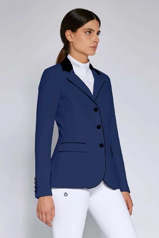 GP Perforated Riding Jacket - Royal Blue Wool Jacket Cashmere Jacket Tweed Jacket