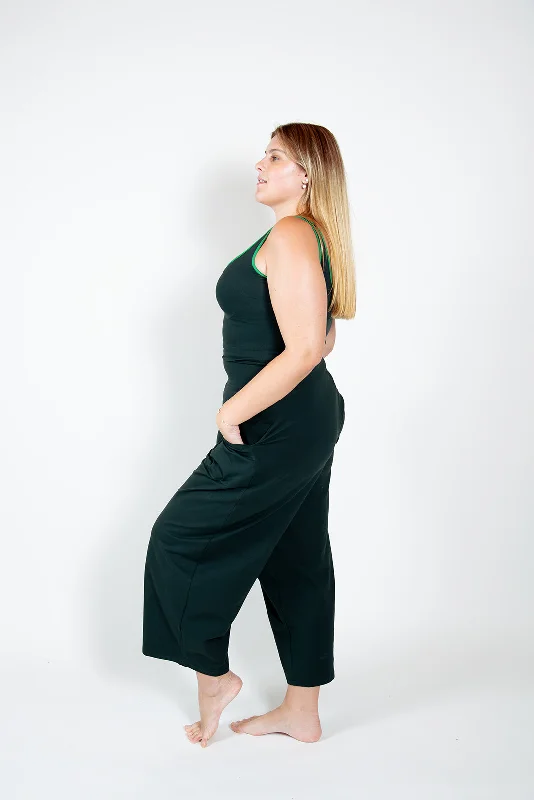 Puff Pants Regular in Forest Green Casual Track Pants