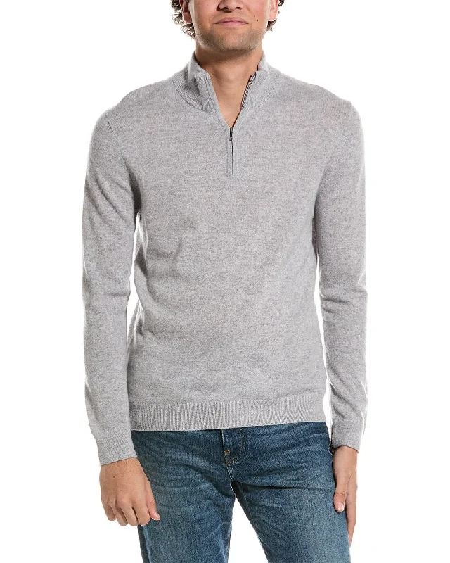 Reiss Royal Atelier Cashmere 1/2-Zip Funnel Neck Sweater Seamless Knitted Crochet