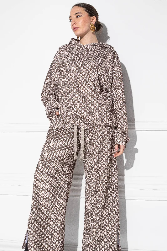 Serafim Teddy Bueno Monogram pants Casual Drawstring Pants