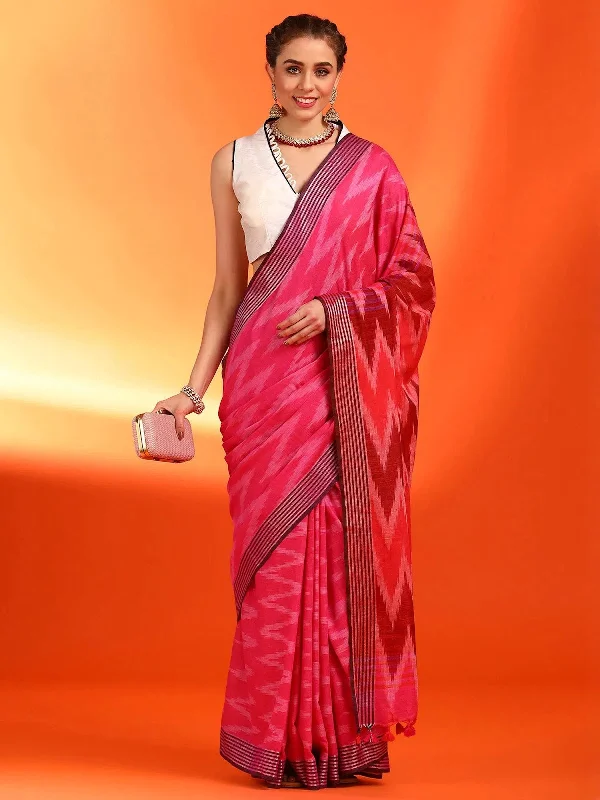 Saree Mall Women's Cotton Blend Pink Printed Designer Saree With Blouse Piece-RAGINI108 Wrap Front Blouse Saree Mall Women's Cotton Blend Pink Printed Designer Saree With Blouse Piece-RAGINI108 Wrap Front Blouse