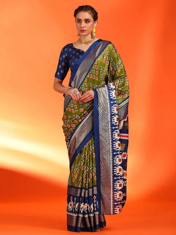 Saree Mall Women's Dola Green Printed Designer Saree With Blouse Piece-RAJWADI20E Feminine Puff Blouse Saree Mall Women's Dola Green Printed Designer Saree With Blouse Piece-RAJWADI20E Feminine Puff Blouse