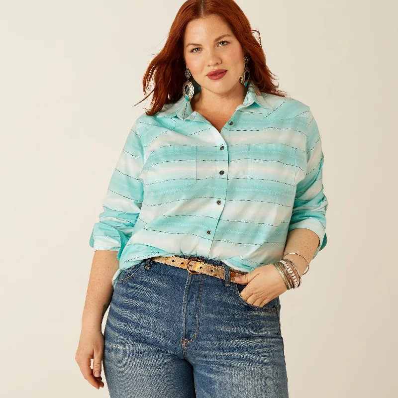 Women's Ariat REAL Billie Jean Button Down Shirt #10055216X-- Hooded Caped Shawl Collar Women's Ariat REAL Billie Jean Button Down Shirt #10055216X-- Hooded Caped Shawl Collar