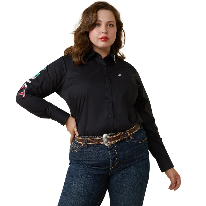 Women's Ariat Team Kirby Stretch Button Down Shirt #10043552X-- Silk Blend Satin Velvet Women's Ariat Team Kirby Stretch Button Down Shirt #10043552X-- Silk Blend Satin Velvet