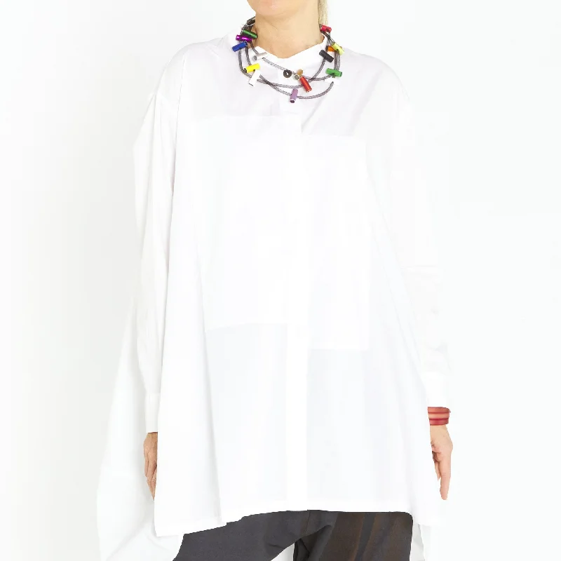 MU243438 - Lupoe Shirt White-- Ribbed Striped Patterned