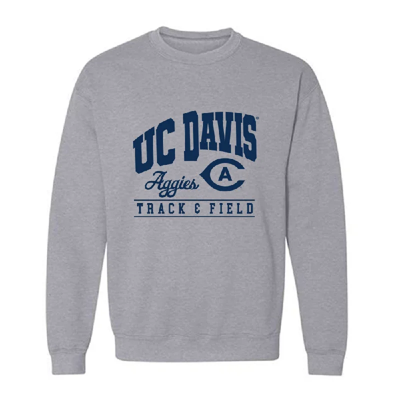 UC Davis - NCAA Women's Track & Field : Chinyere Egbuziem - Classic Shersey Crewneck Sweatshirt Hoodie with Hidden Zipper Minimalist Clean UC Davis - NCAA Women's Track & Field : Chinyere Egbuziem - Classic Shersey Crewneck Sweatshirt Hoodie with Hidden Zipper Minimalist Clean