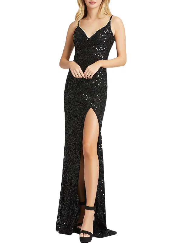 Womens Embellished Sleeveless Evening Dress Tunics Leisure comfortable