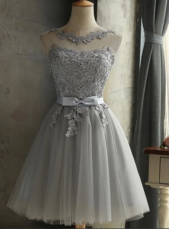 Beautiful Light Grey Tulle Short Party Dress, Grey Short Prom Dress Party Dress Tunics Business professional Beautiful Light Grey Tulle Short Party Dress, Grey Short Prom Dress Party Dress Tunics Business professional